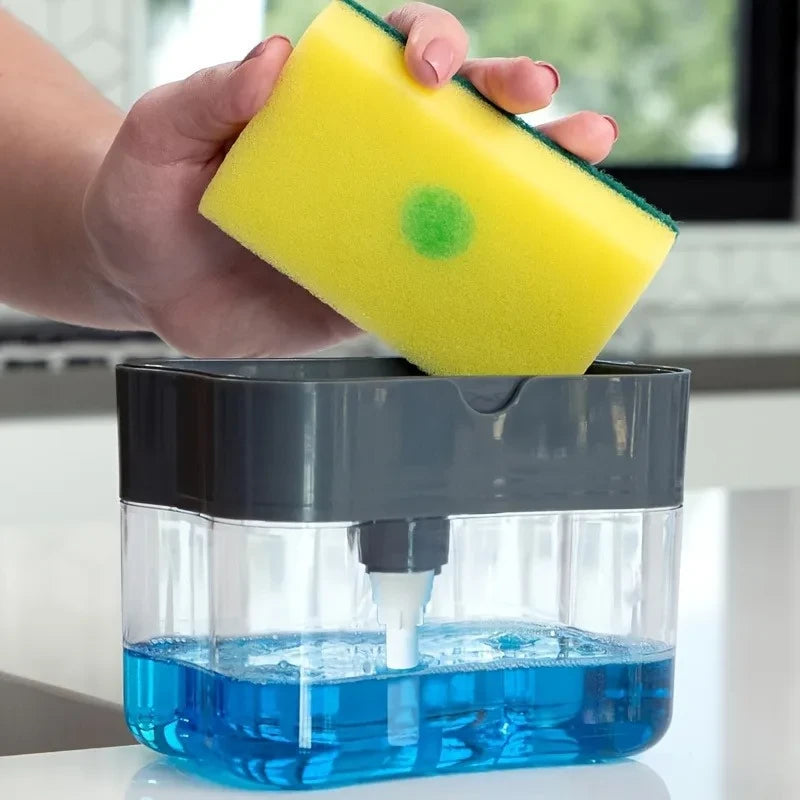 Dispensador Automático de Jabón con Esponja