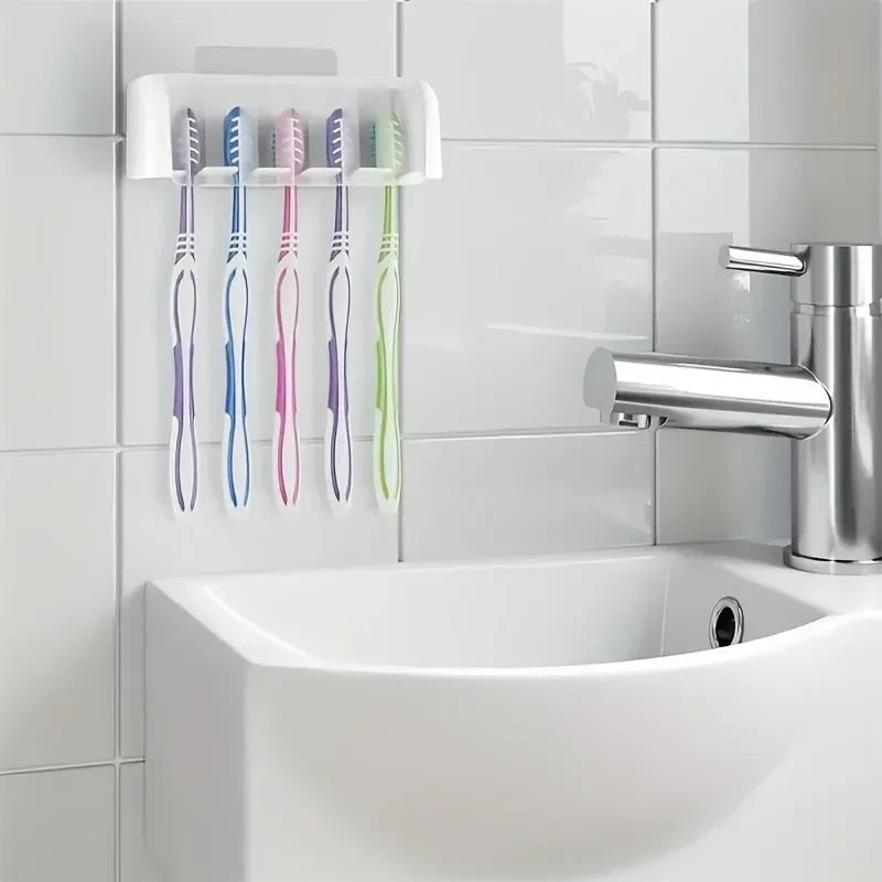 Soporte Adhesivo para Cepillos de Dientes