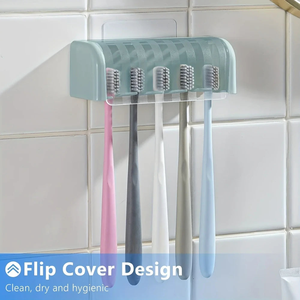 Soporte Adhesivo para Cepillos de Dientes