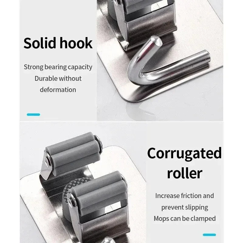 Soporte Autoadhesivo para Escobas y Fregonas
