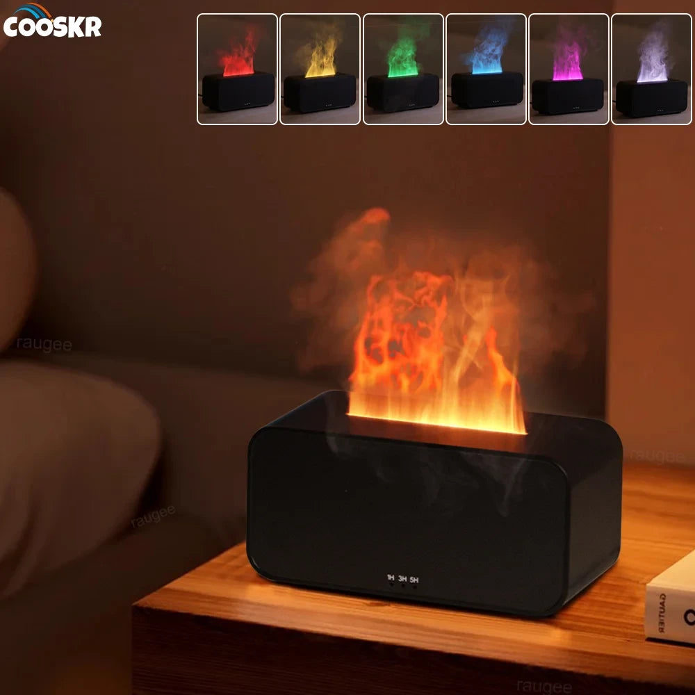 Humidificador Difusor de Aromas con Efecto Llama
