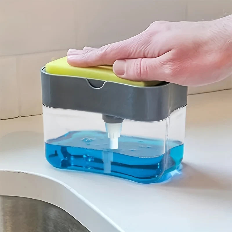 Dispensador Automático de Jabón con Esponja