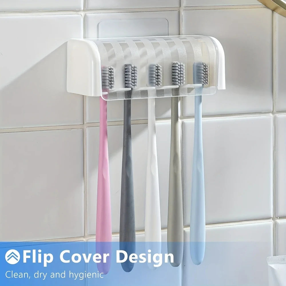 Soporte Adhesivo para Cepillos de Dientes