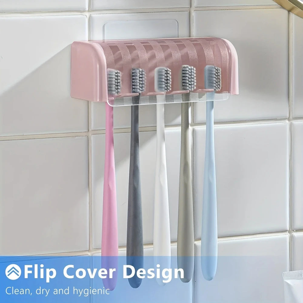 Soporte Adhesivo para Cepillos de Dientes