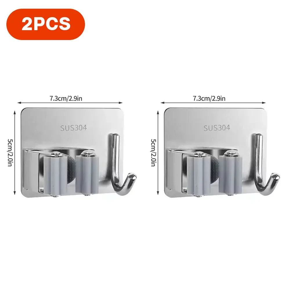 Soporte Autoadhesivo para Escobas y Fregonas