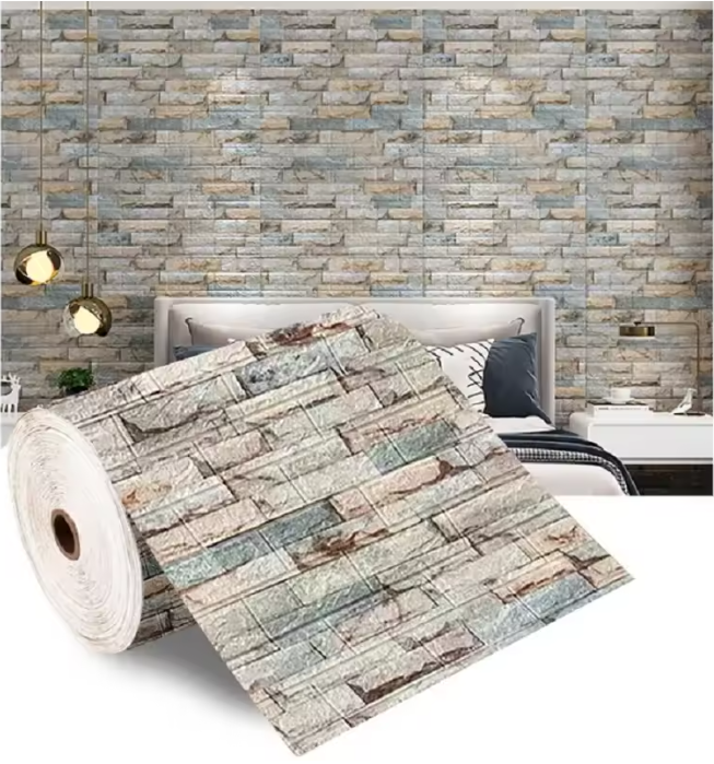 Adhesivo Pared Ladrillo Espuma 3D