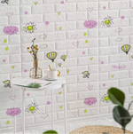 Adhesivo Pared Ladrillo Espuma 3D